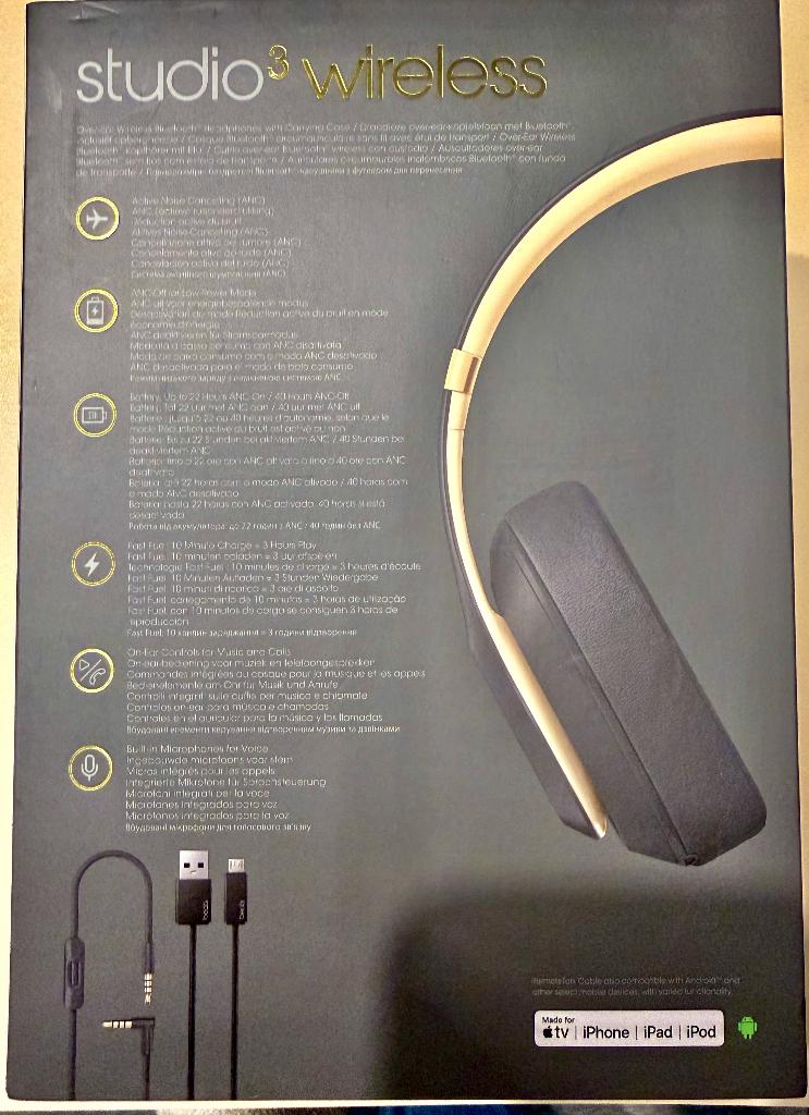 Beatsstudio 3 headset, Ophalen, Beats, Zo goed als nieuw, Draadloos