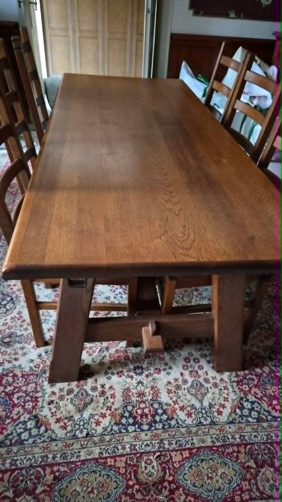 TABLE DE SALLE A MANGER, Maison & Meubles, Enlèvement, Utilisé, Chêne, Rectangulaire