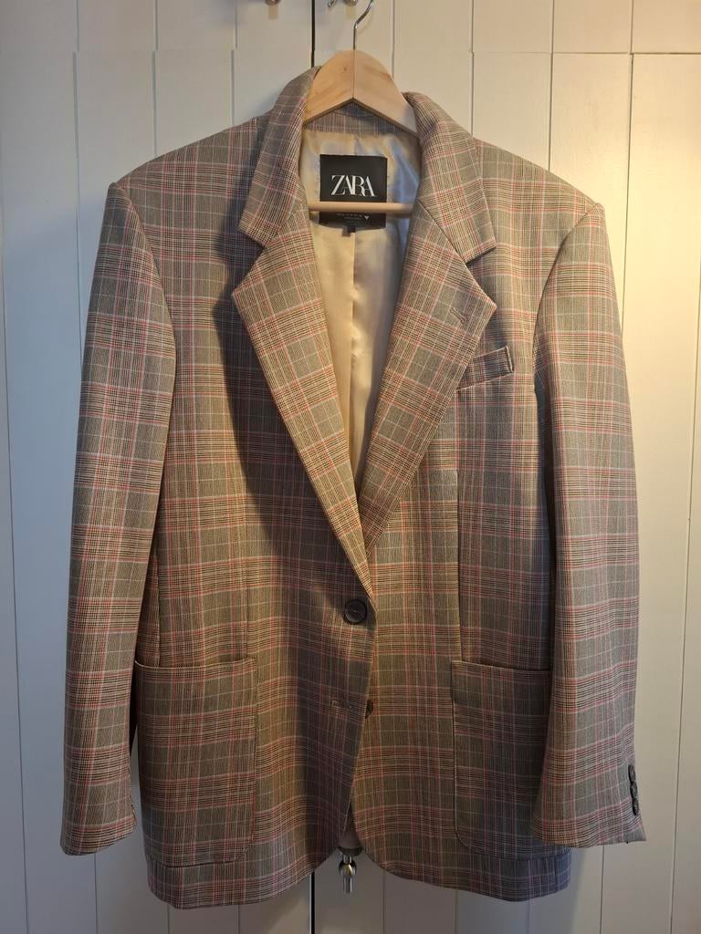 Oversized blazer, maat M, ruitjes, Kleding | Heren, Kostuums en vesten, Ophalen of Verzenden