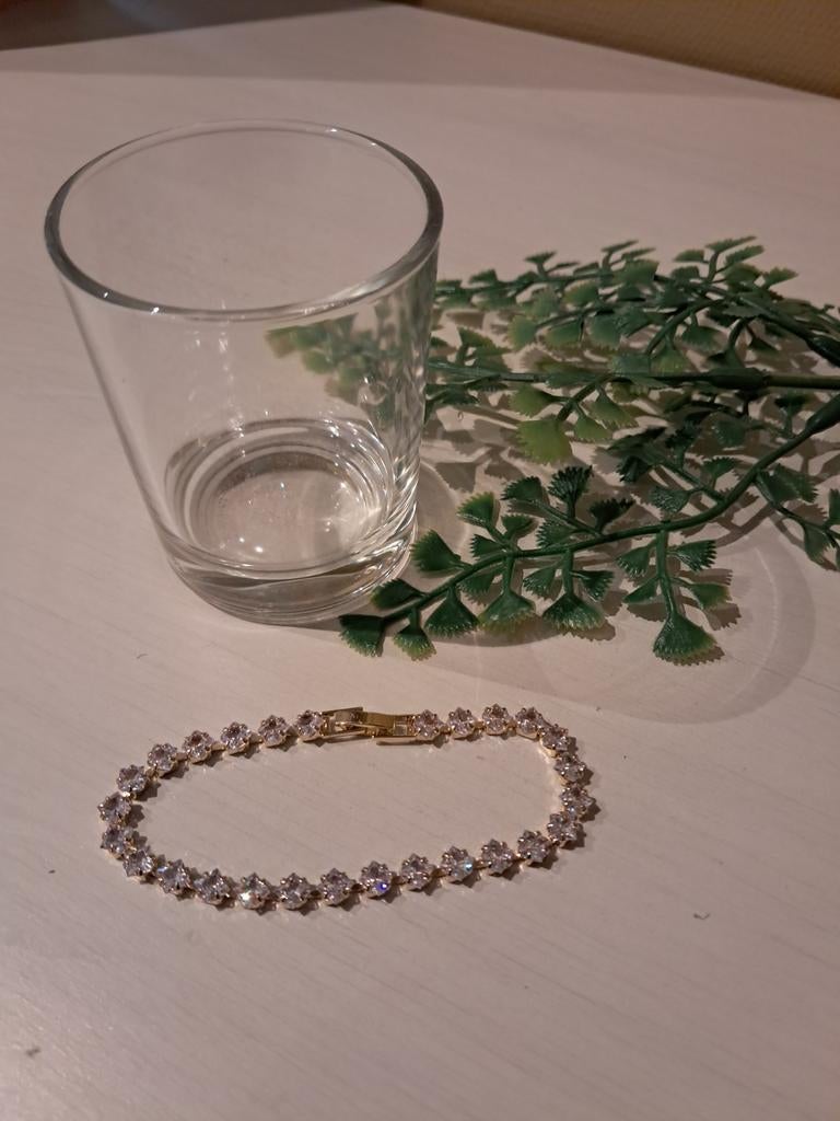 Armbandje, Envoi, Neuf, Blanc, Avec cristal