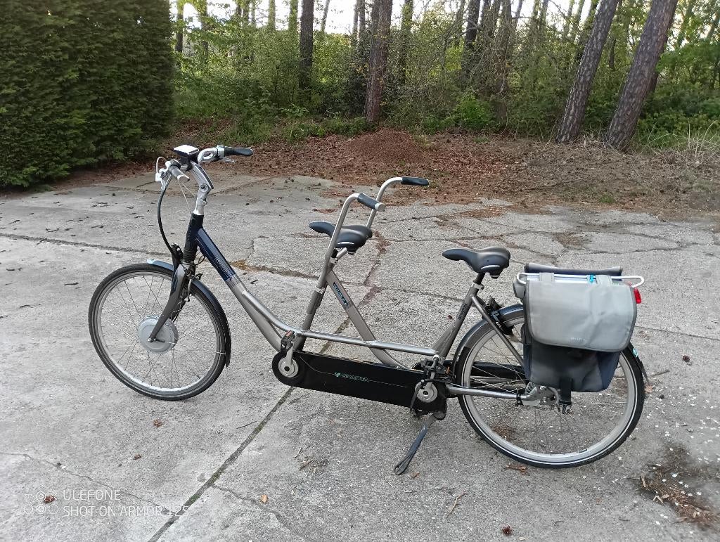 Elektrische tandem, Fietsen en Brommers, Fietsen | Tandems, Ophalen, Minder dan 10 versnellingen, Sparta, Gebruikt