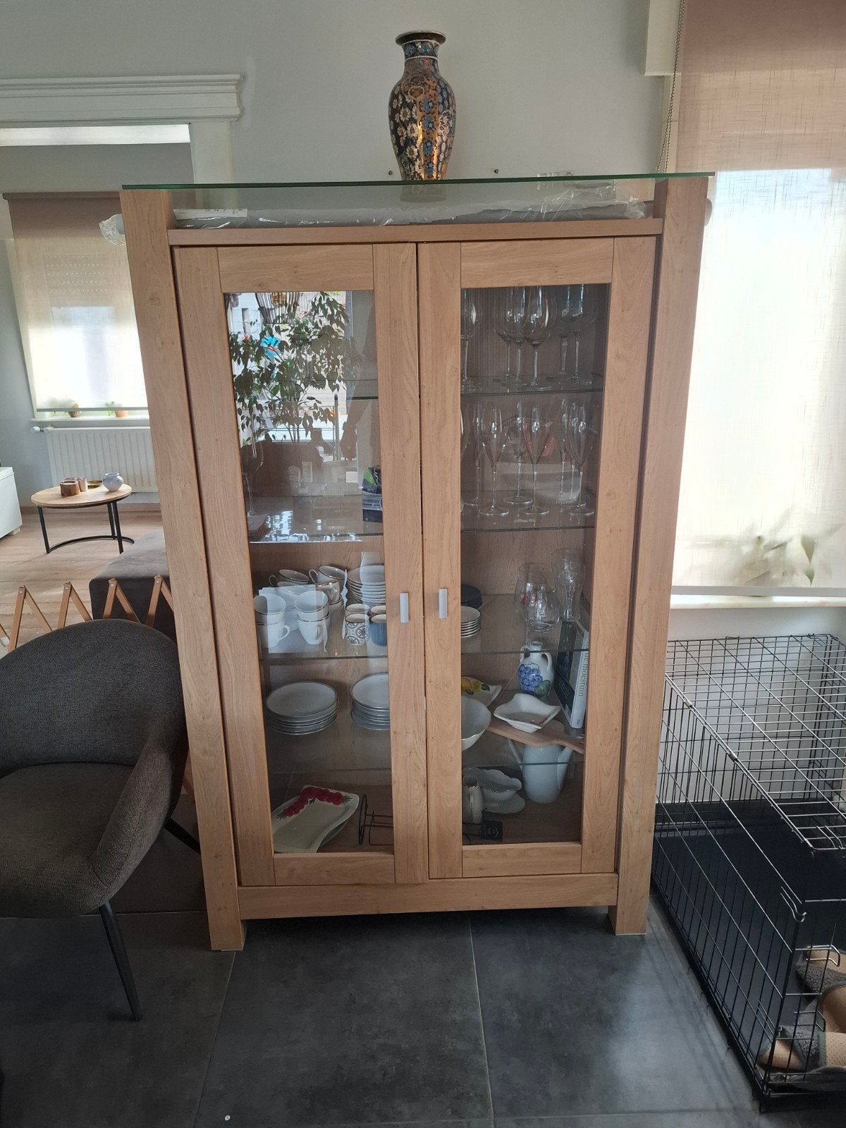 matériau en tôle de couleur chêne, vitrine et buffet, Maison & Meubles, Enlèvement