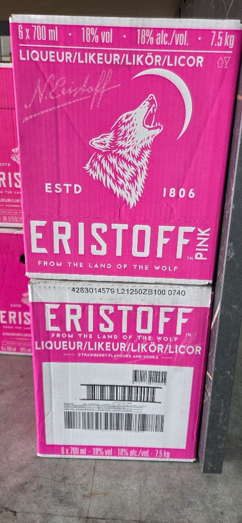Eristoff Pink 70 cl., Ophalen
