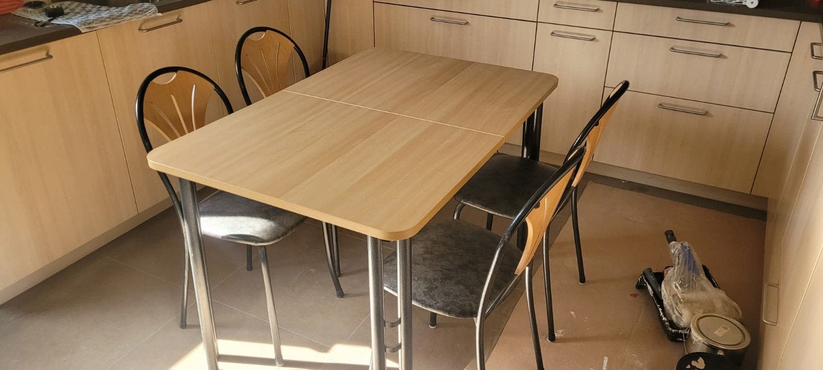 keukentafel, Ophalen