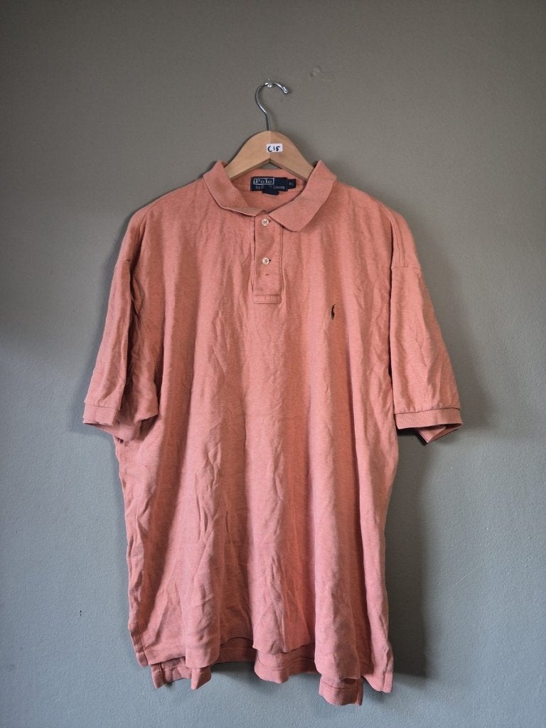 Ralph lauren | polo's met korte mouwen | koraal  | XL, Rouge, Enlèvement ou Envoi, Comme neuf, Taille 56/58 (XL)