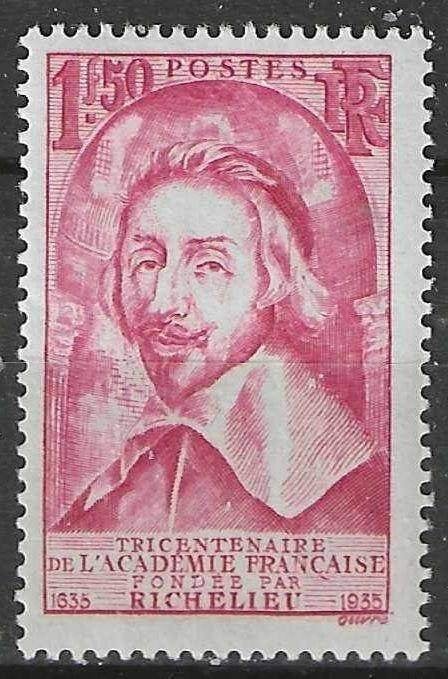 Francia 1935 - Yvert 305 - Cardinal de Richelieu (PF), Envoi, Non oblitéré