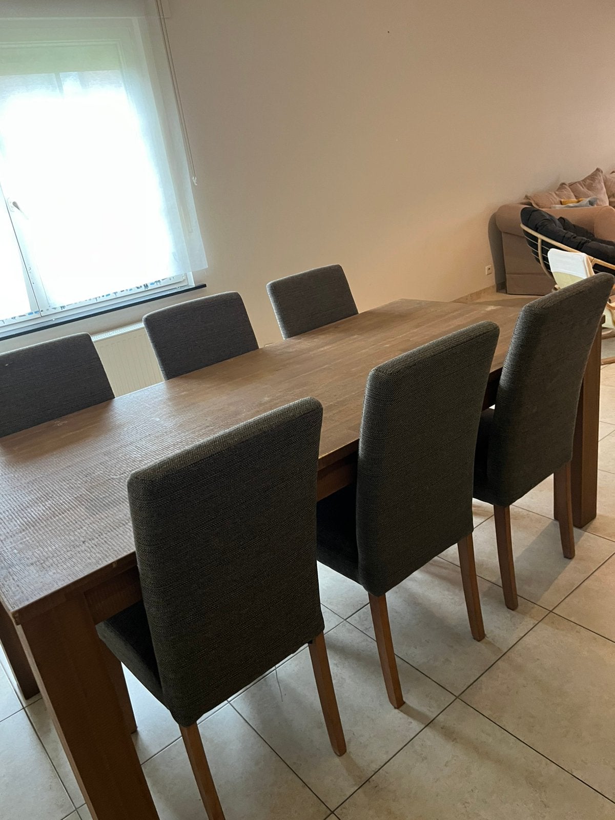 salle à manger + meuble TV, Enlèvement, Utilisé, 4 à 6 chaises