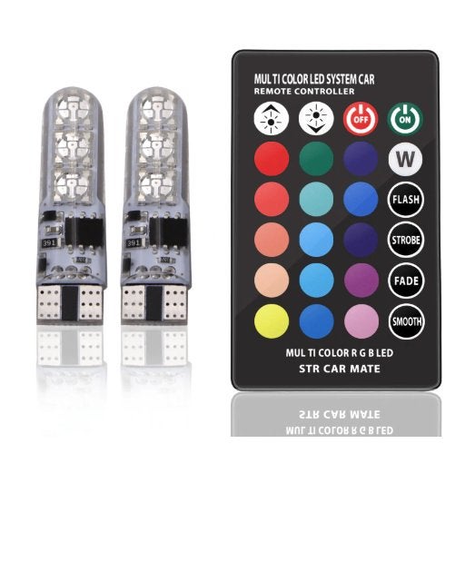 led rgb t10 w5w 5050 smd