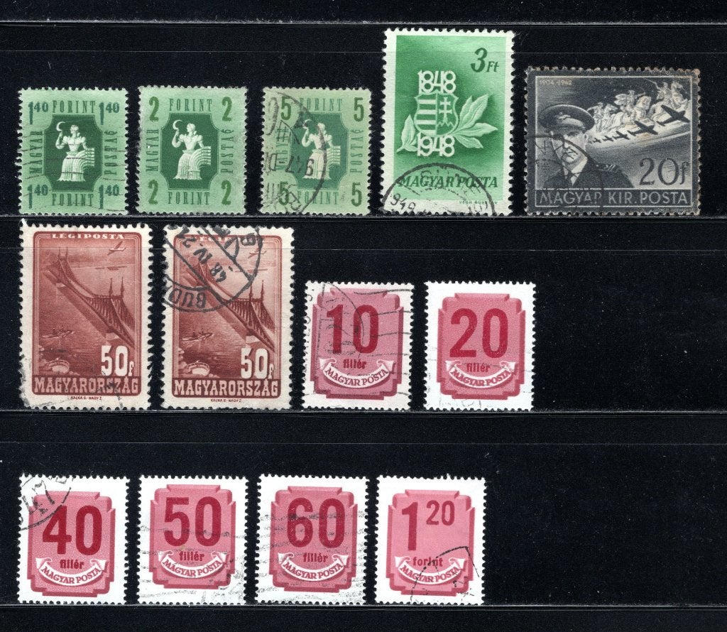 HONGARIJE Lot 1946-1947 gestempeld, Postzegels en Munten, Postzegels | Europa | Hongarije, Verzenden, Gestempeld