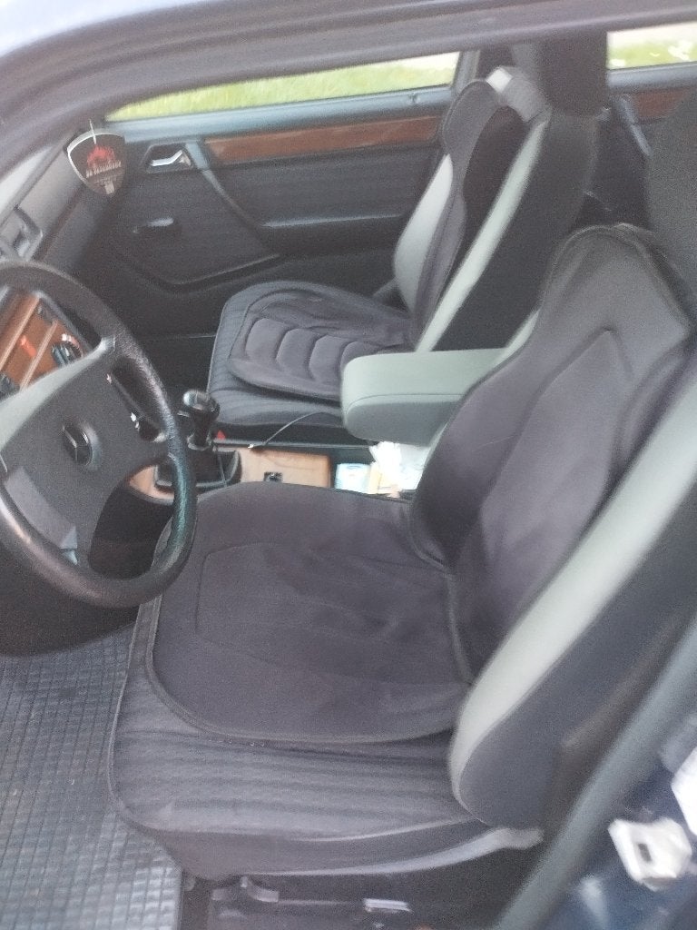 Mercedes w124, 4 deurs, Open dak, Leder en Stof, Grijs