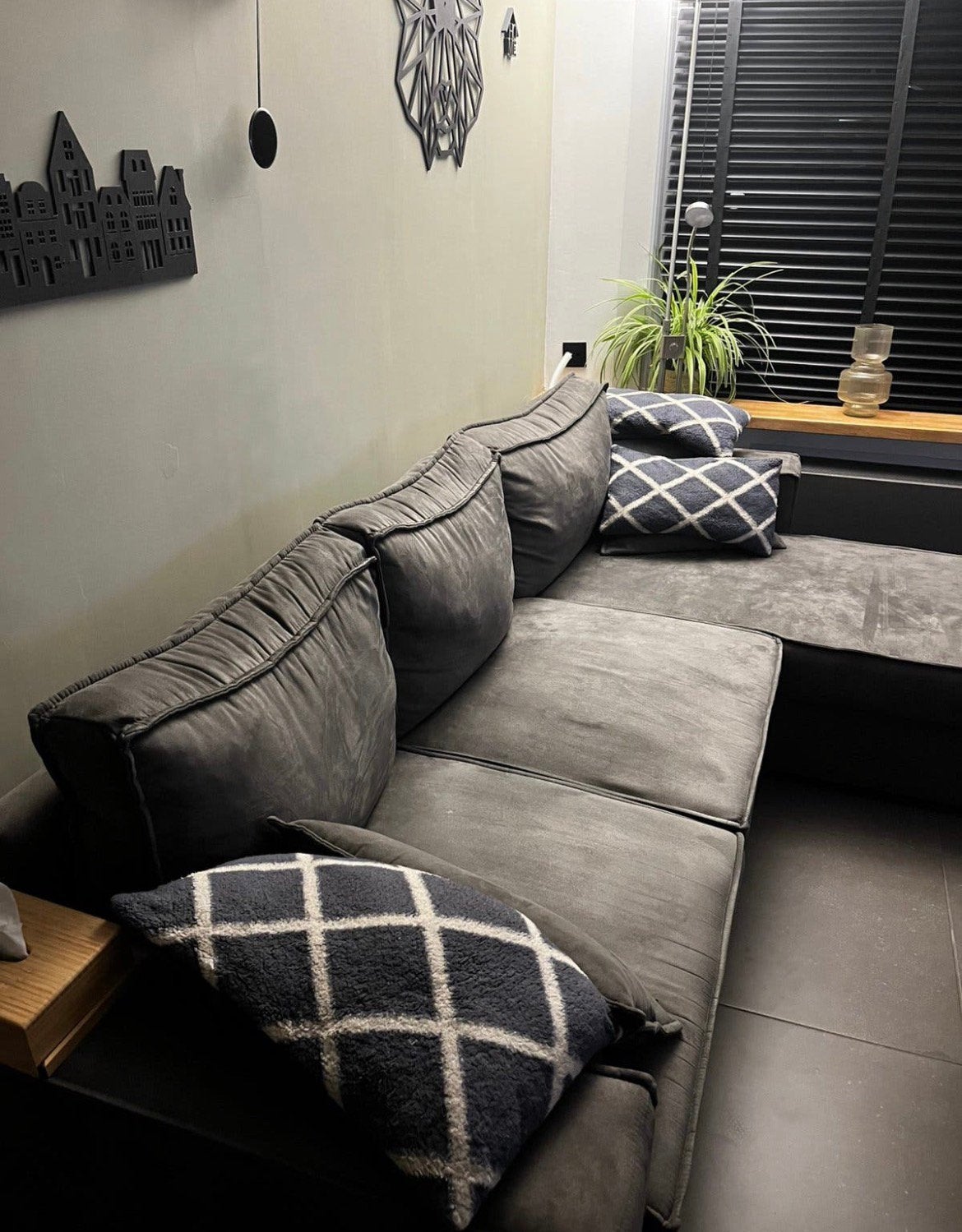 Hoeksalon met longchair, Ophalen, Zo goed als nieuw