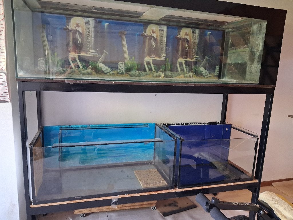 3 aquaria 200 cm, Enlèvement, Chauffage, Utilisé, Aquarium vide