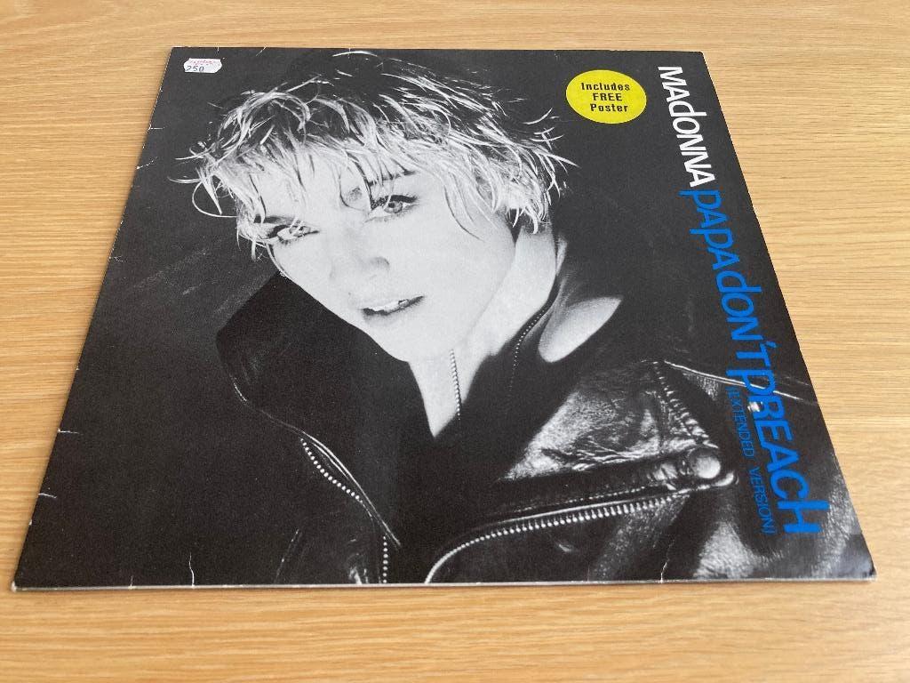 Madonna – Papa Don't Preach (Extended Version) * MAXI 1986, Originele persing, Ophalen of Verzenden, Gebruikt, 12 inch
