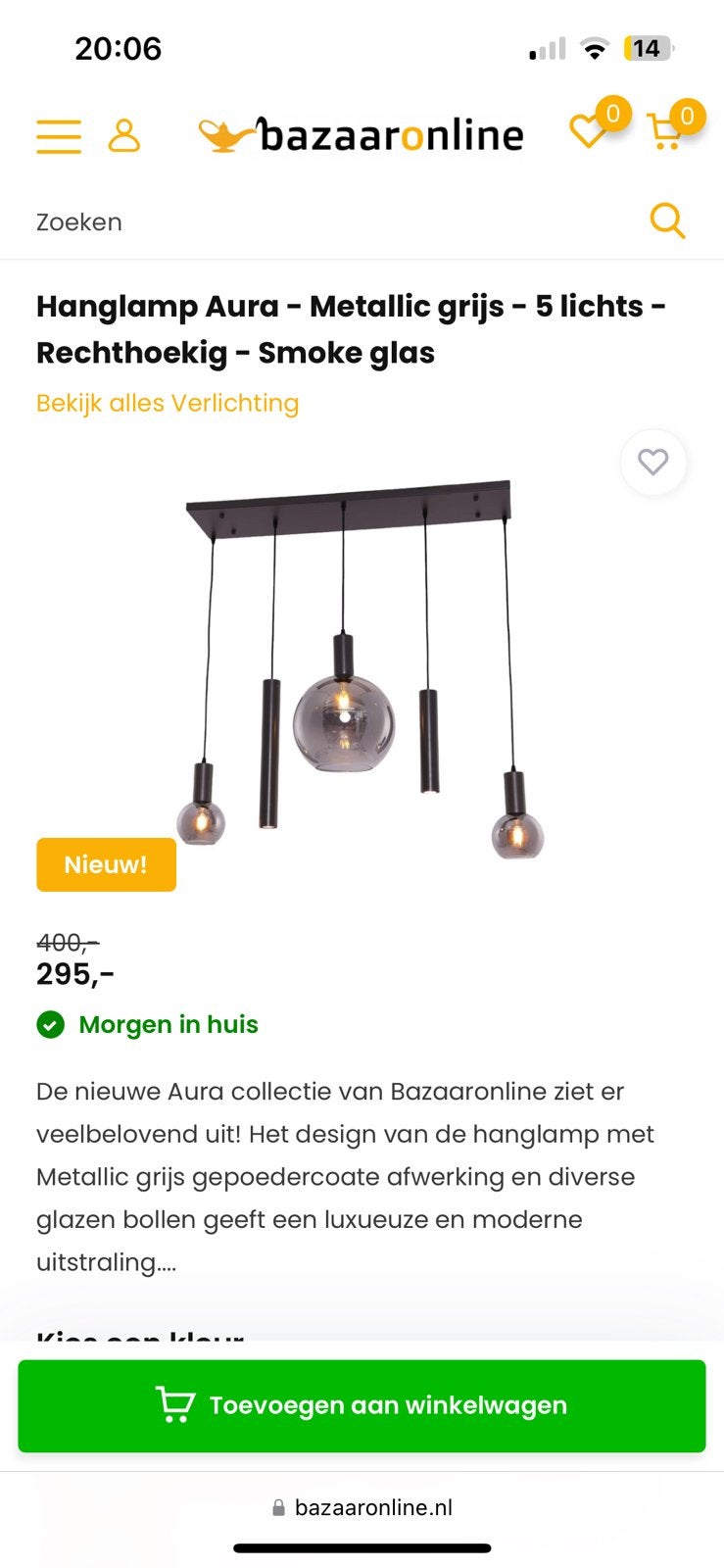 Hanglamp grijs, Enlèvement, Neuf, Verre, E27 (grand)