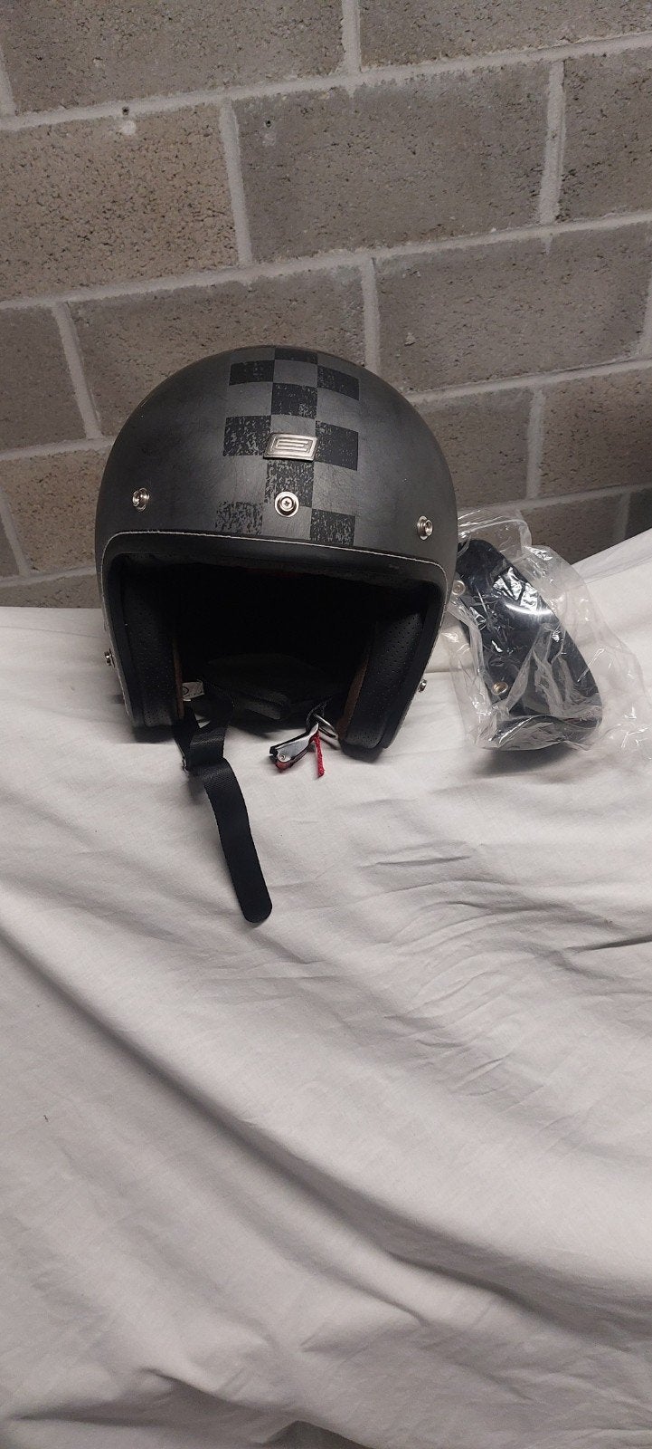 Motorhelm nieuw vintage look. Bobber naked bike Harley old-t, Vélos & Vélomoteurs, Enlèvement ou Envoi, Large