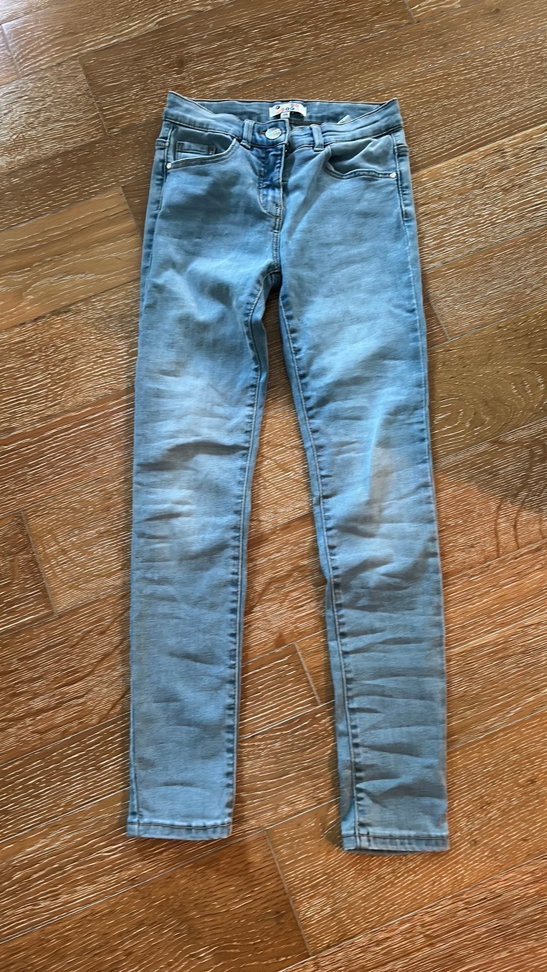 Lichtblauwe jeansbroek, Kinderen en Baby's, Ophalen, Zo goed als nieuw