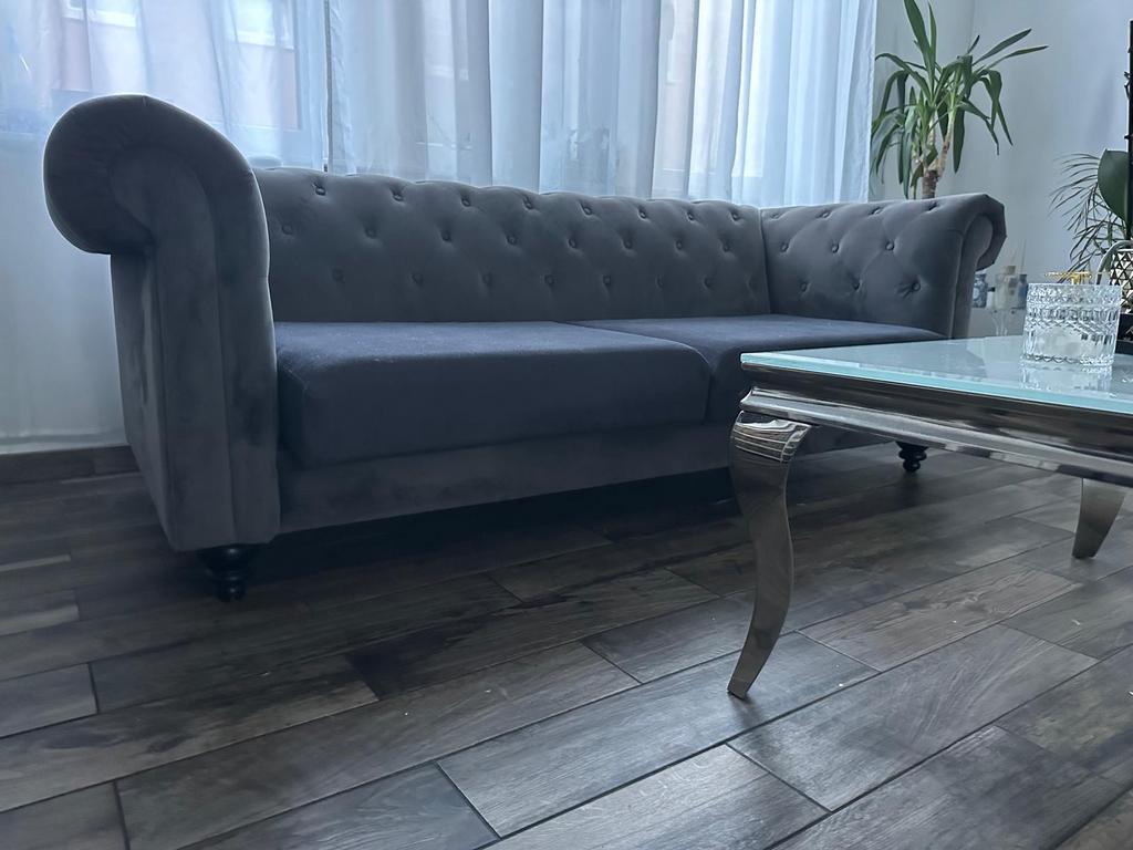 Sofa grijs 3 person, Huis en Inrichting, Ophalen, Zo goed als nieuw, Driepersoons, Barok