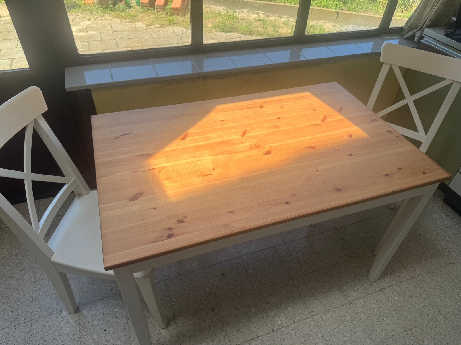 Tafel & 4 stoelen Ikea, Huis en Inrichting, Tafels | Eettafels, Ophalen, 50 tot 100 cm, Zo goed als nieuw, 150 tot 200 cm