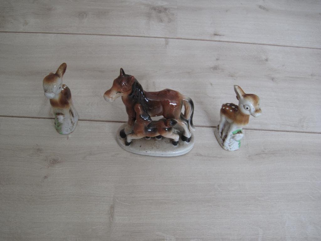 3 porseleinen beeldjes, Ophalen of Verzenden, Gebruikt, Dier