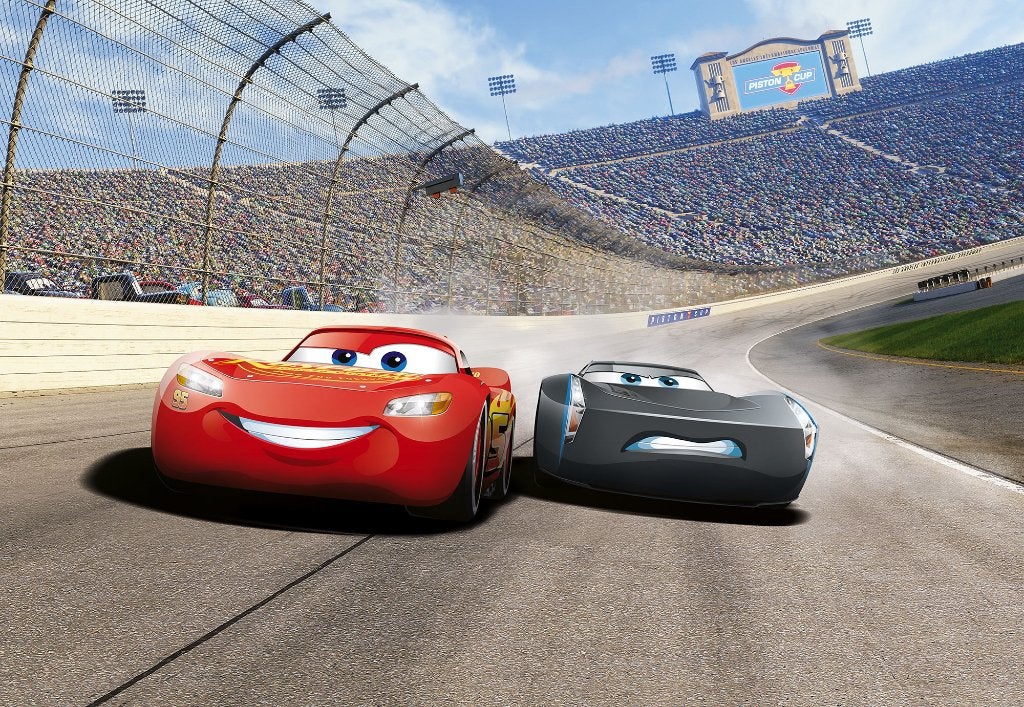 Disney Cars Behang Curve - 368x254 cm - Gratis Verzending, Verzenden, Nieuw, Disney, Wanddecoratie