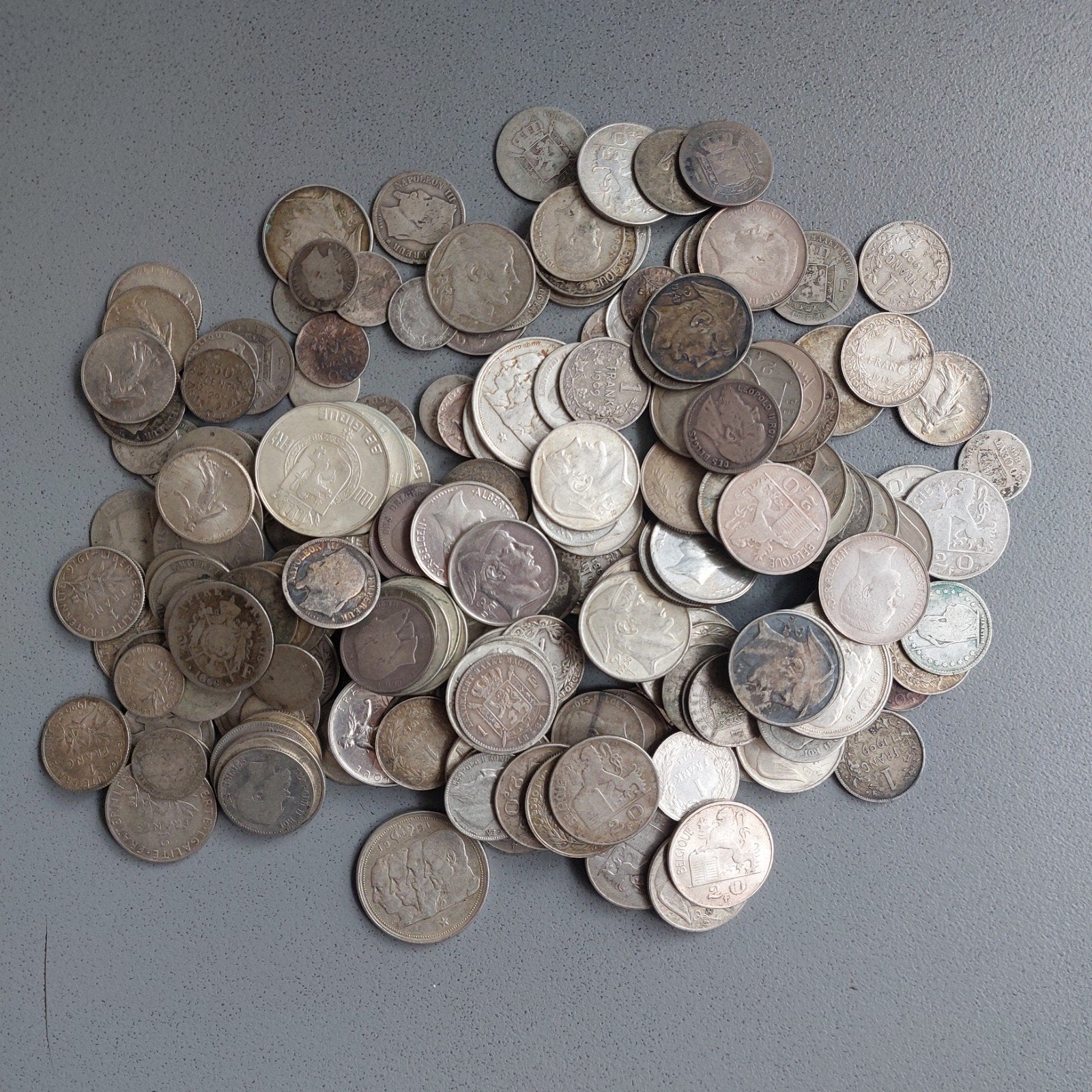 Lot munten verzameling / Zilver 835 , 1200 g / 1004 gr fijn, Ophalen, Munten