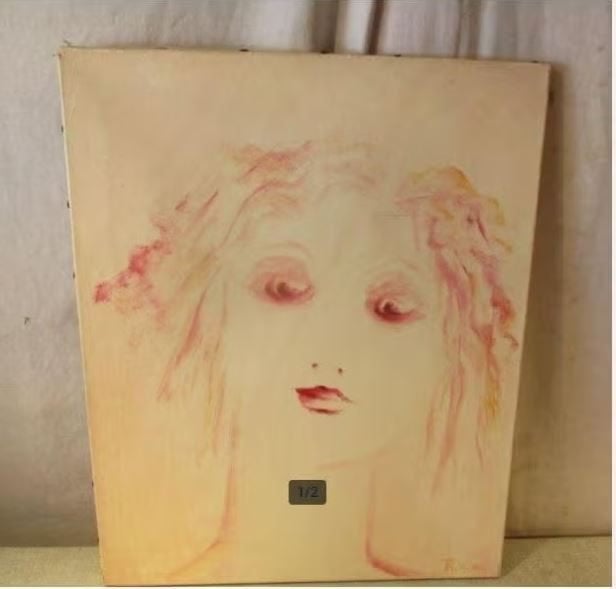 Mooi Modern Geschilderd Werk 'Lieve Krullebol' - Rita Toelen, Antiek en Kunst, Ophalen of Verzenden