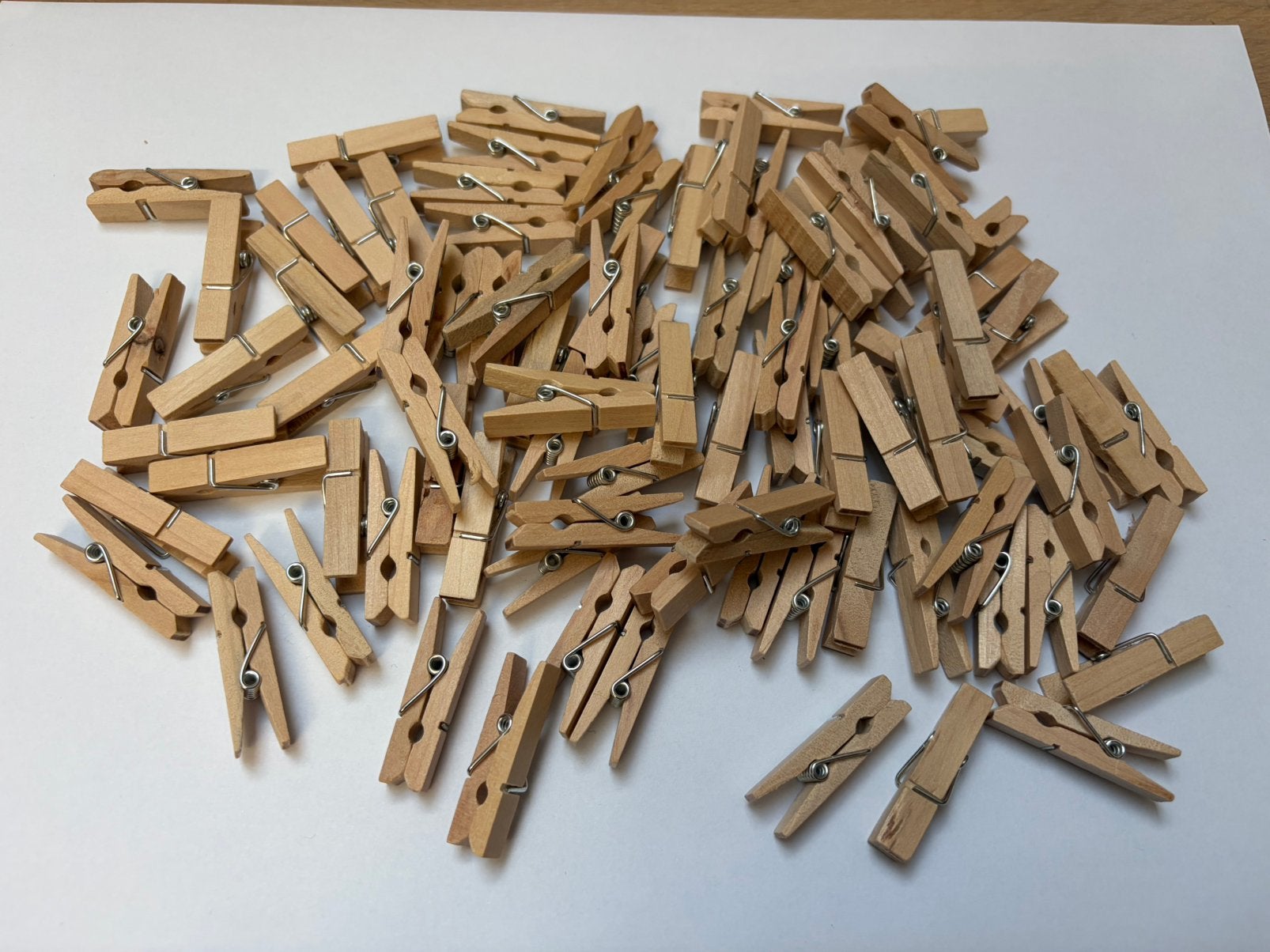 LOT Houten knijpers - 35 mm, Ophalen of Verzenden, Nieuw, Knutselmateriaal