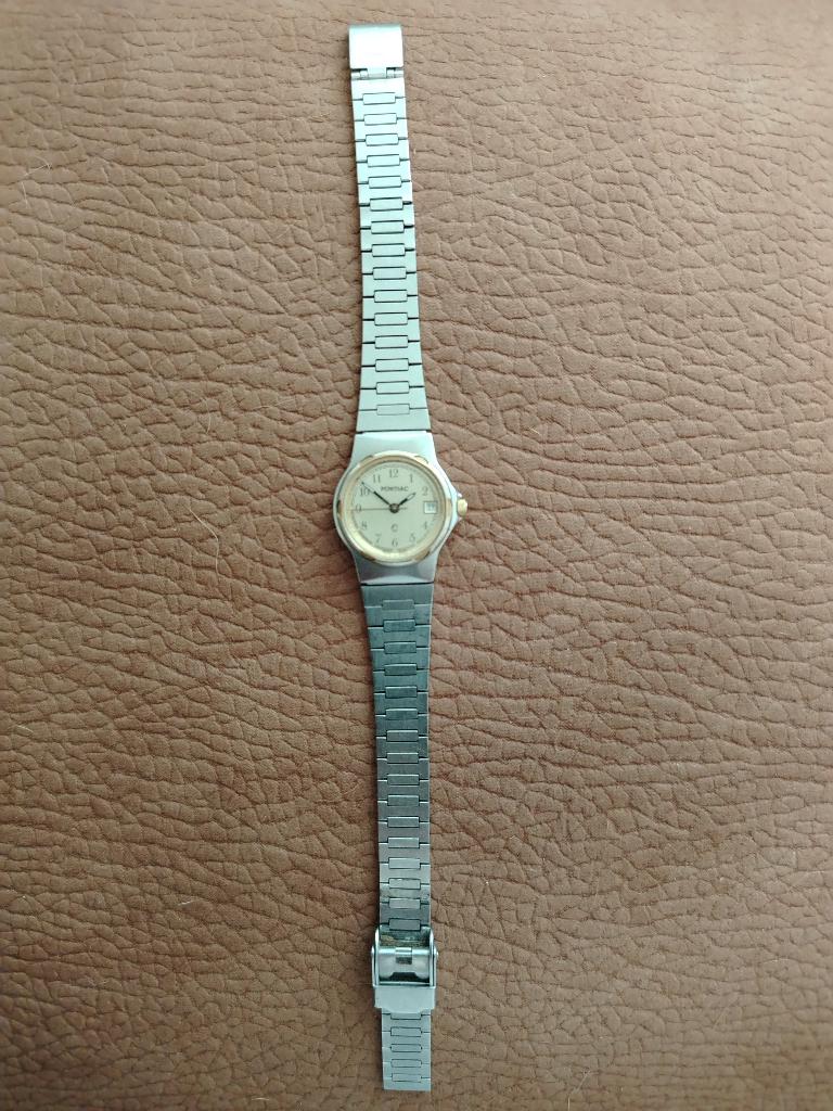 Pontiac vintage polshorloge voor dames, Overige merken, Staal, Polshorloge, Verguld