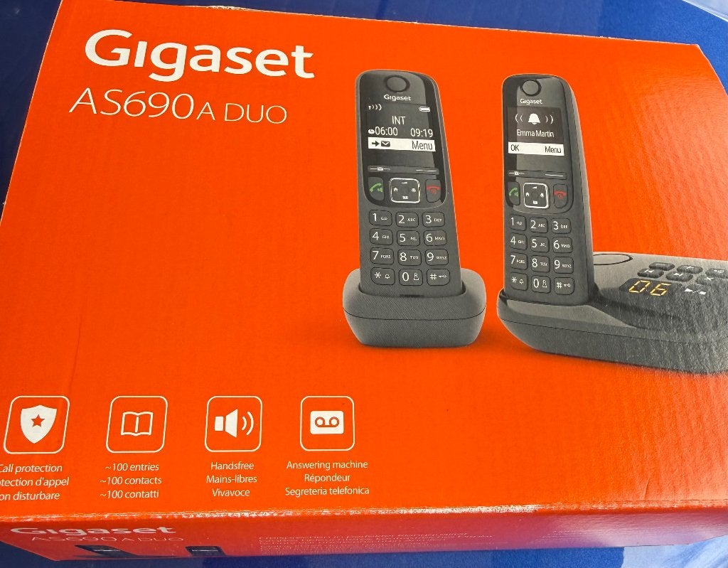 Draagbare telefoon, Télécoms, Téléphones fixes | Combinés & sans fil, Enlèvement, Comme neuf, 2 combinés