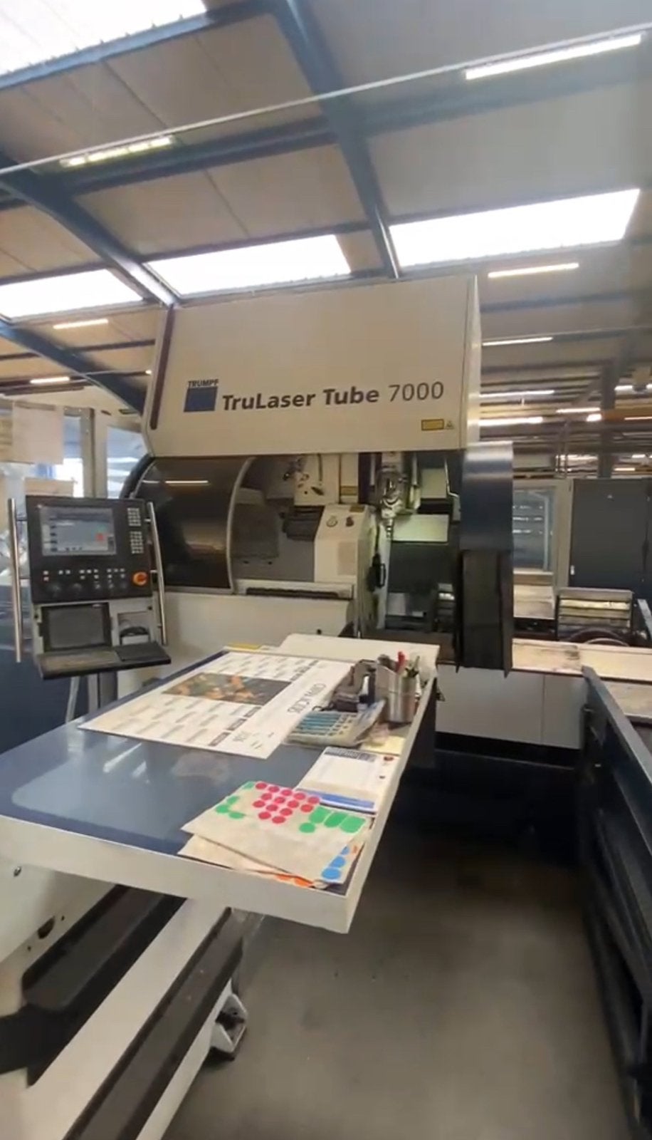 découpe laser tube trumpf trulaser 7000, Enlèvement