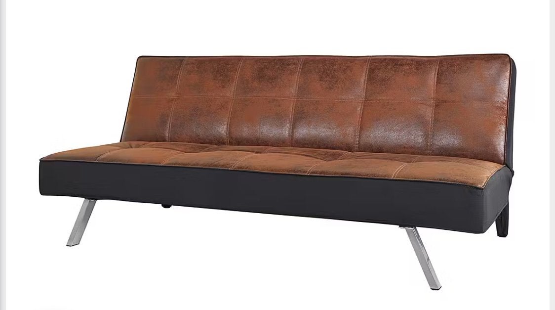 Sofa / Slaapbank Savigna, Ophalen, Eenpersoons, Bruin, 190 cm of minder