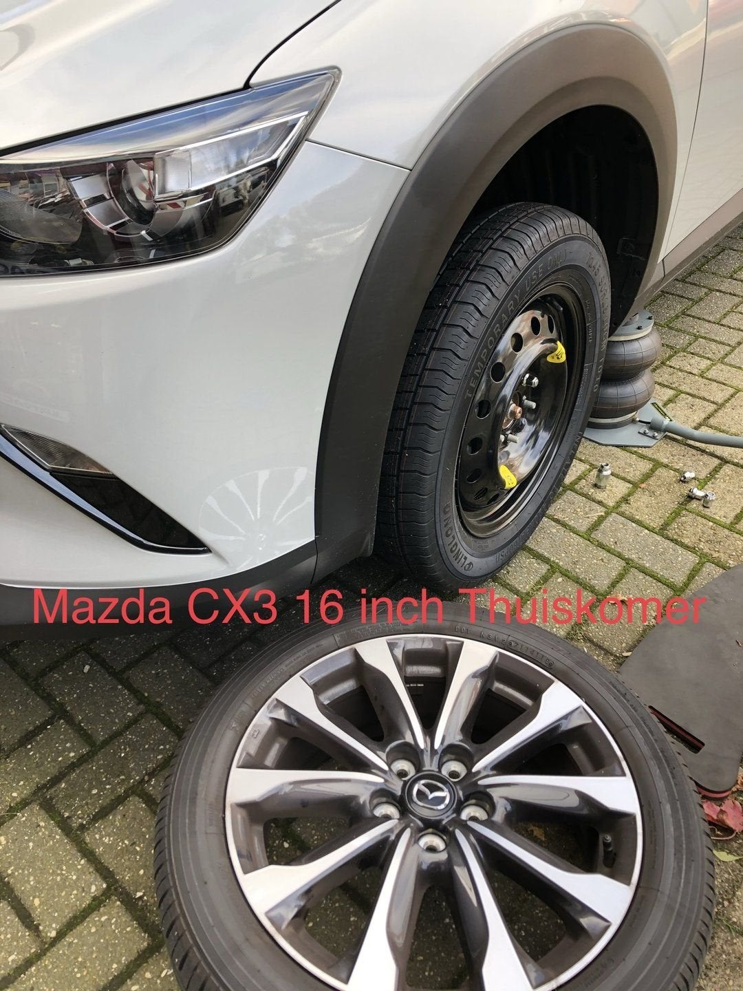 Thuiskomer Reservewiel MAZDA 3 CX3 CX5 CX60 <20", Auto-onderdelen, Banden en Velgen, Gebruikt, -, Banden en Velgen, Ophalen of Verzenden