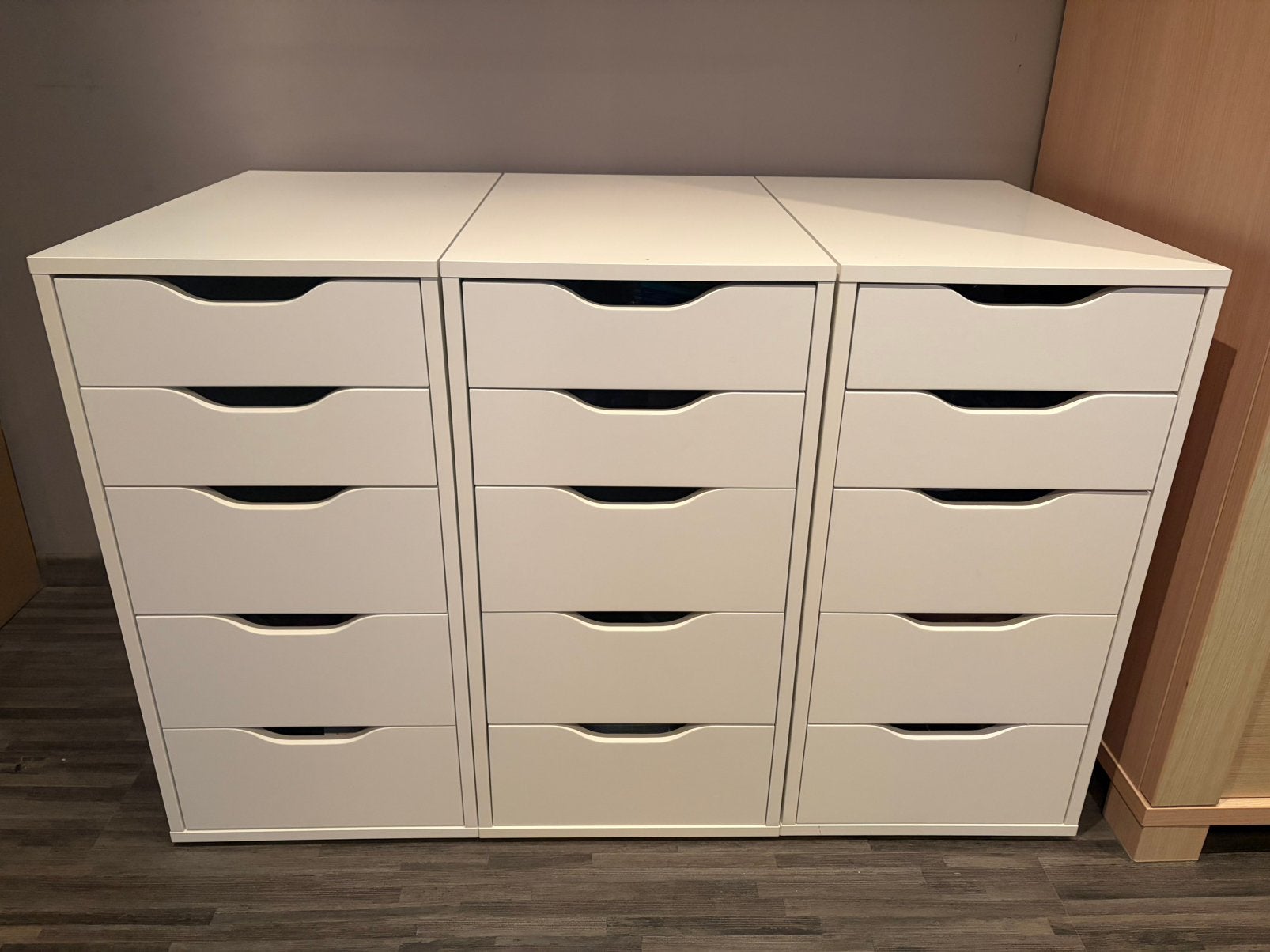 Alex kastjes - IKEA wit, Ophalen, Minder dan 50 cm, Gebruikt, 5 laden of meer