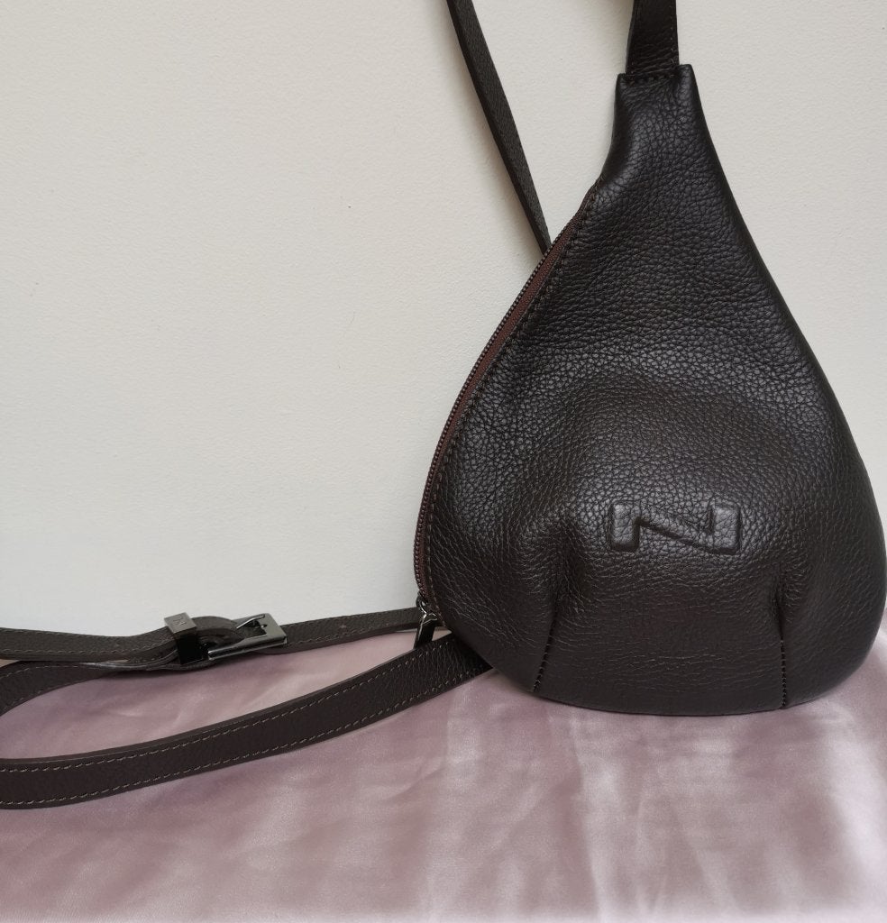Natan donkerbruine tas, Handtassen en Accessoires, Tassen | Damestassen, Ophalen of Verzenden, Zo goed als nieuw, Bruin, Overige typen