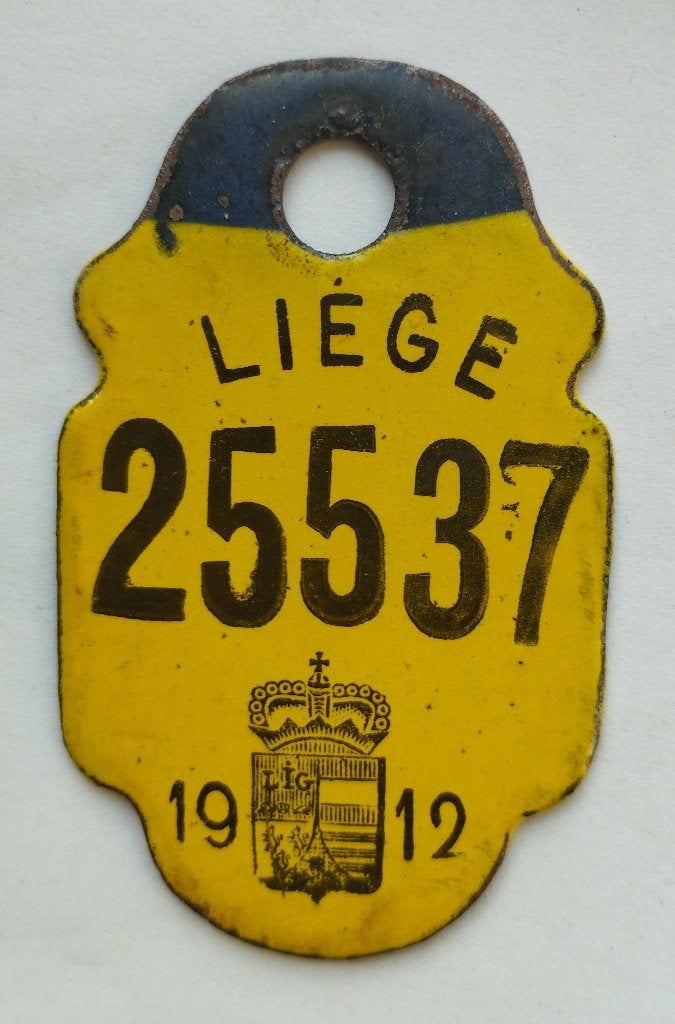 LIEGE 1912 fietsplaat, Ophalen of Verzenden