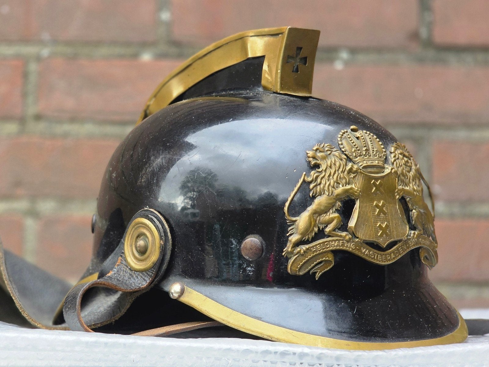 Casque de sapeurs-pompiers néerlandais Amsterdam casque pomp, Collections, Enlèvement ou Envoi