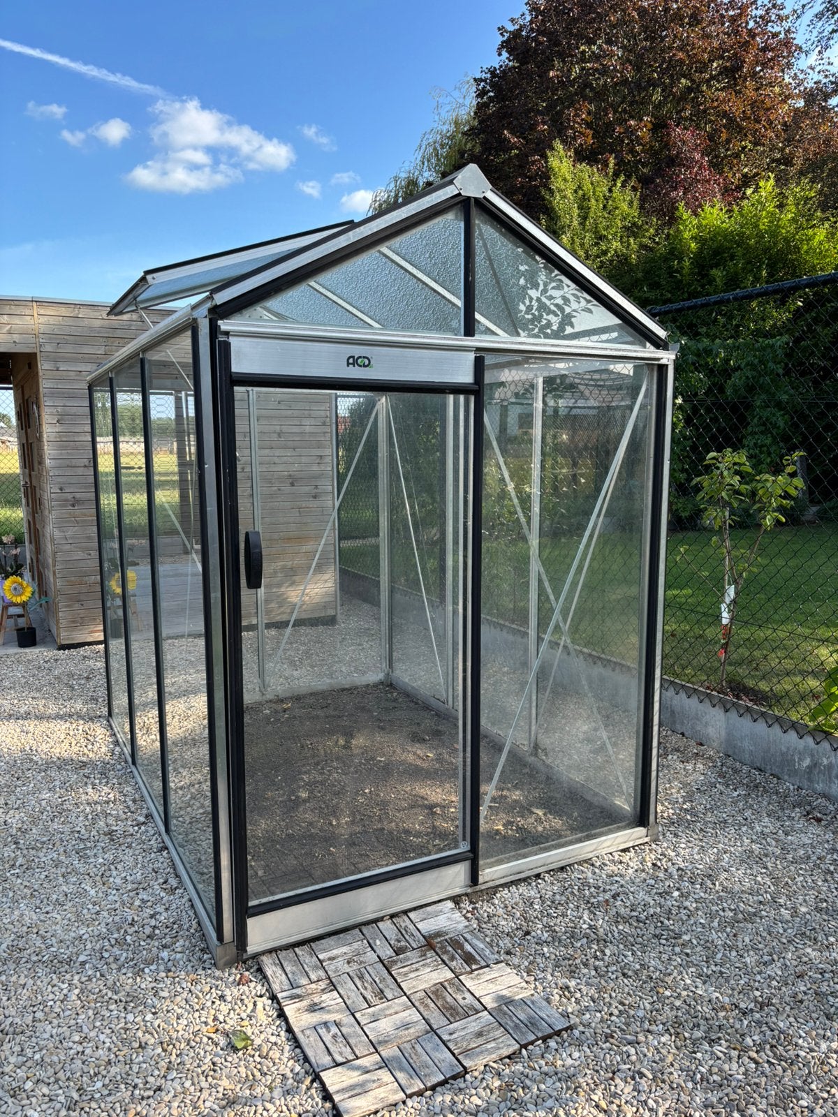Serre in aluminium, Tuin en Terras, Ophalen, Zo goed als nieuw
