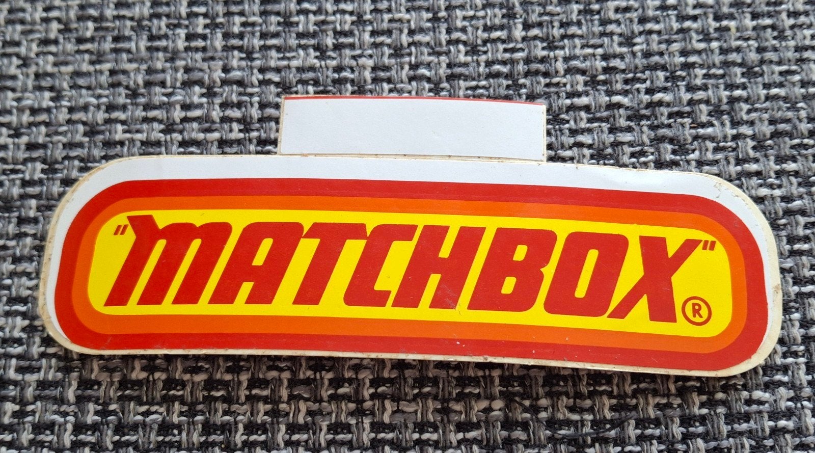Sticker miniatuur auto merk Matchbox speelgoed, Ophalen of Verzenden, Zo goed als nieuw, Auto of Motor