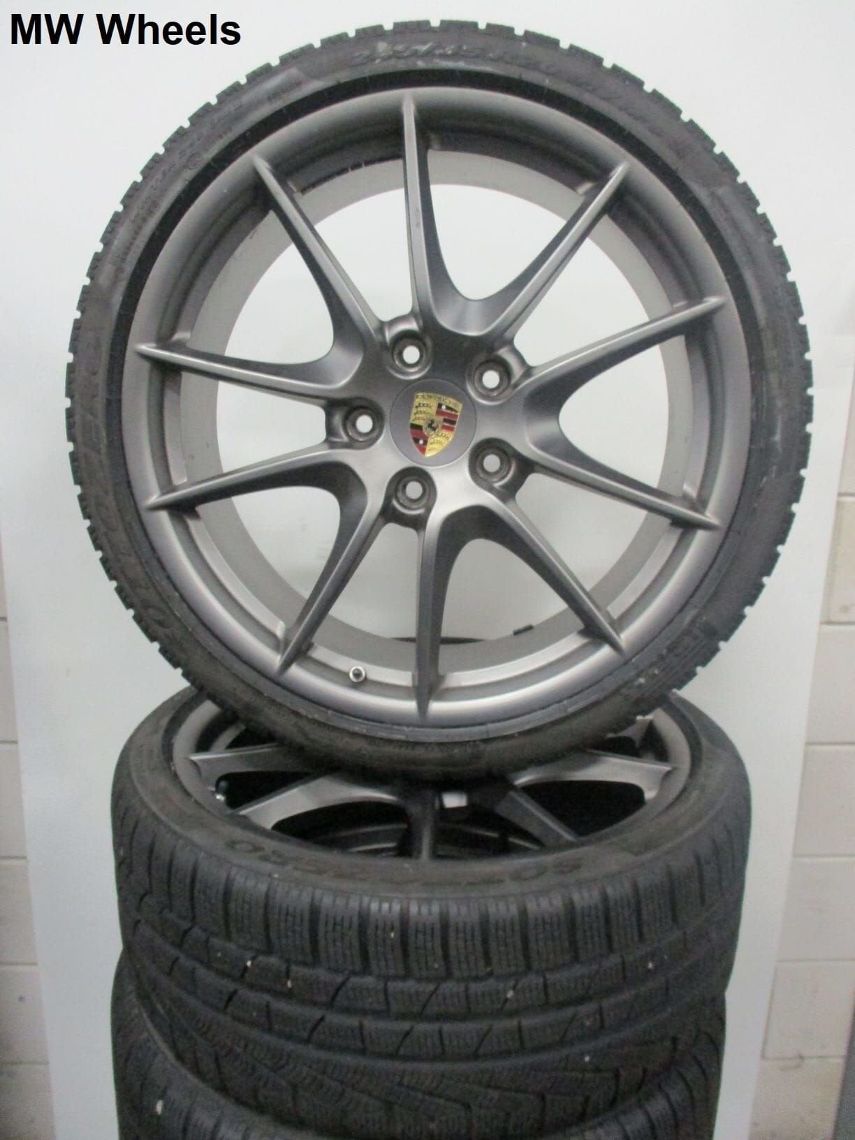 Porsche 20 inch velgen 911 991  2 en 2 S met winterbanden, Auto-onderdelen, Gebruikt, -, -, Banden en Velgen