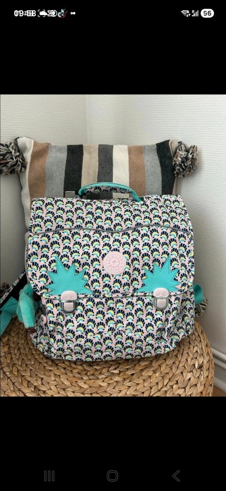 cartable Kipling primaire, Bijoux, Sacs & Beauté, Sacs | Cartables, Enlèvement ou Envoi, 30 à 40 cm, Autres types, Bleu