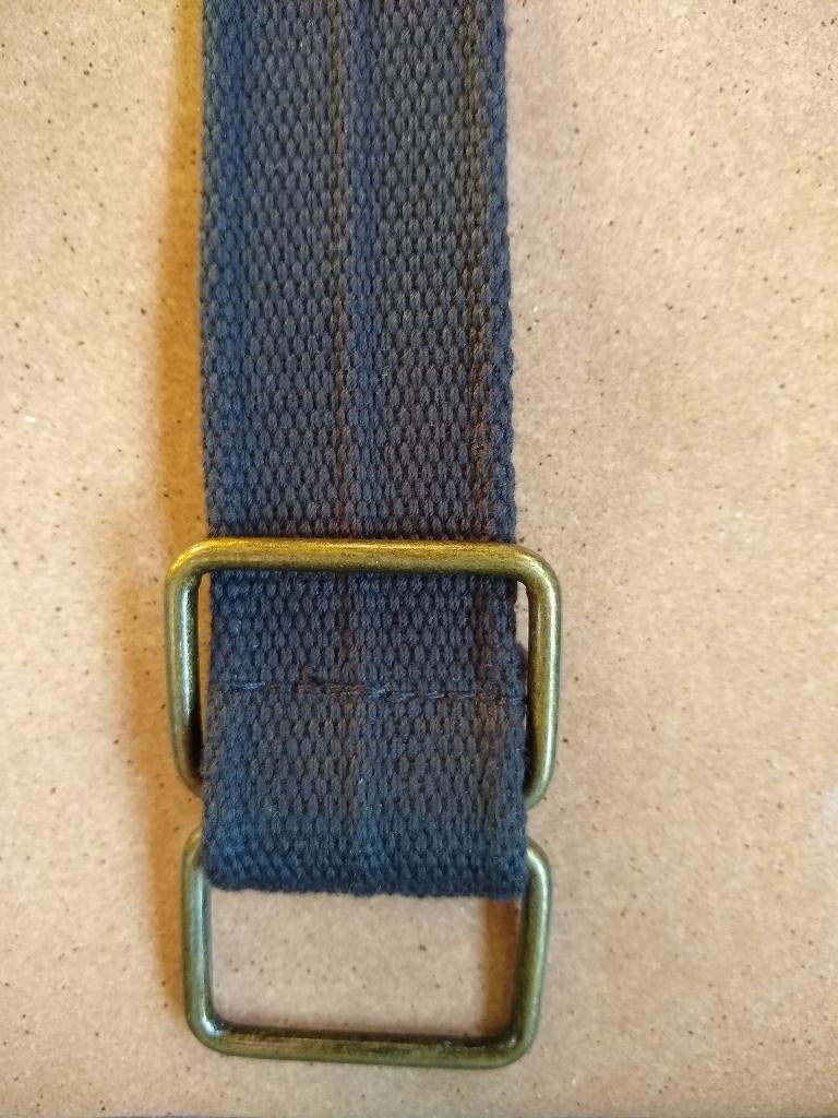 Ceinture en tissu noir, taille 113 cm, Comme neuf, Enlèvement, 105 à 115 cm, Ceinture