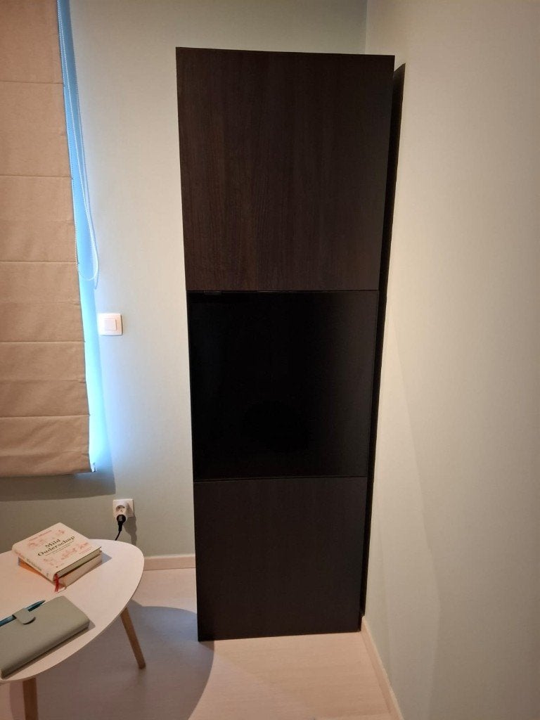 Ikea Besta kast zwart bruin, Ophalen, Gebruikt, Glas, Minder dan 150 cm