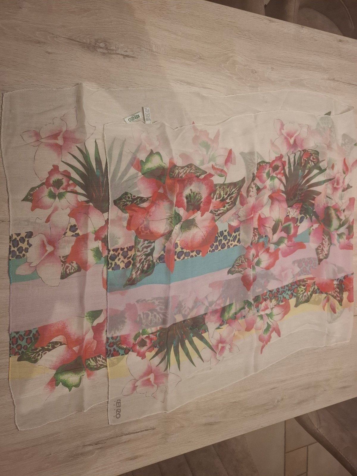 Zijde sjaal/silc scarf Kenzo, Ophalen