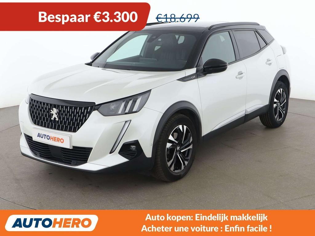 Peugeot 2008 1.5 Blue-HDi GT (bj 2021, automaat), Auto's, Peugeot, Euro 6, Wit, Leder, 96 kW