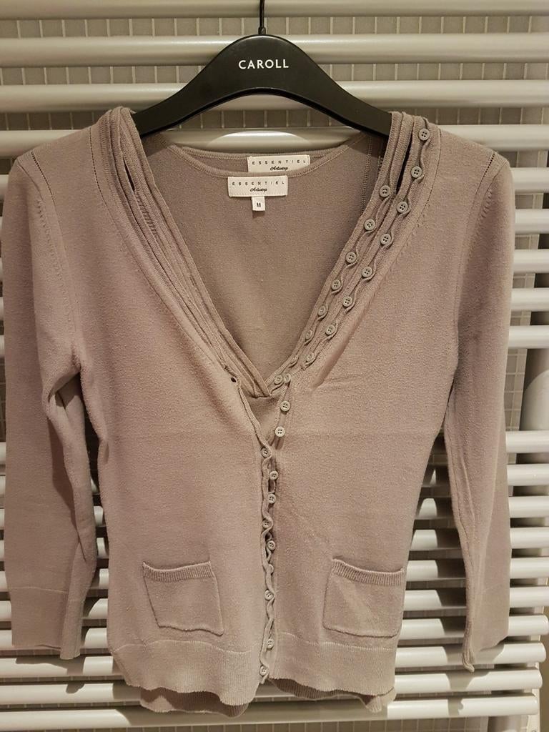 Ensemble double gris : gilet et haut par Essentiel Antwerp, Taille 38/40 (M), Gris, Enlèvement ou Envoi, Essentiel Antwerp