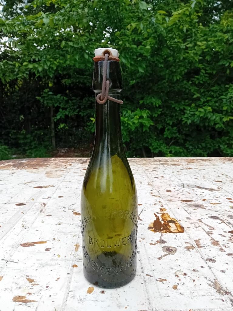 Oude bierfles brouwerij Oscar Verbraecken Beveren Waas, Verzamelen, Biermerken, Ophalen of Verzenden