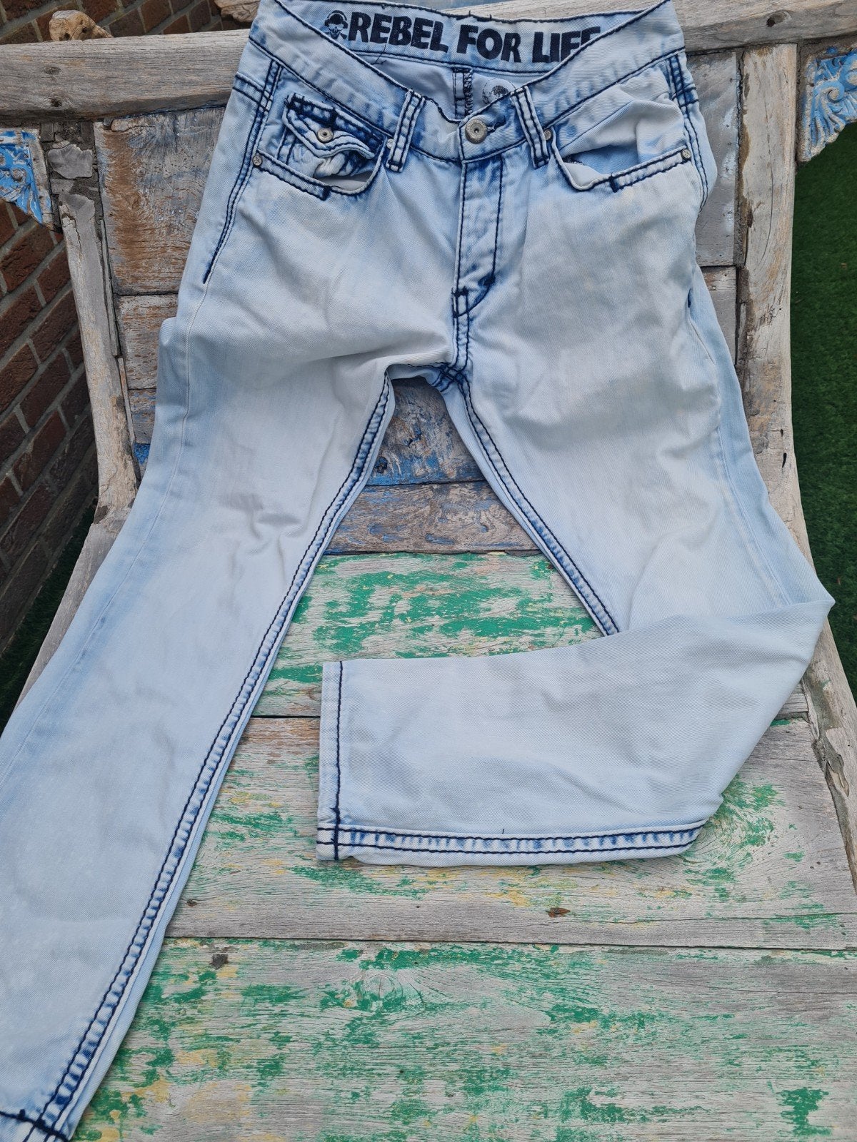 R. for life Afgewassen jeans maat 31, Kleding | Dames, Spijkerbroeken en Jeans, Ophalen of Verzenden