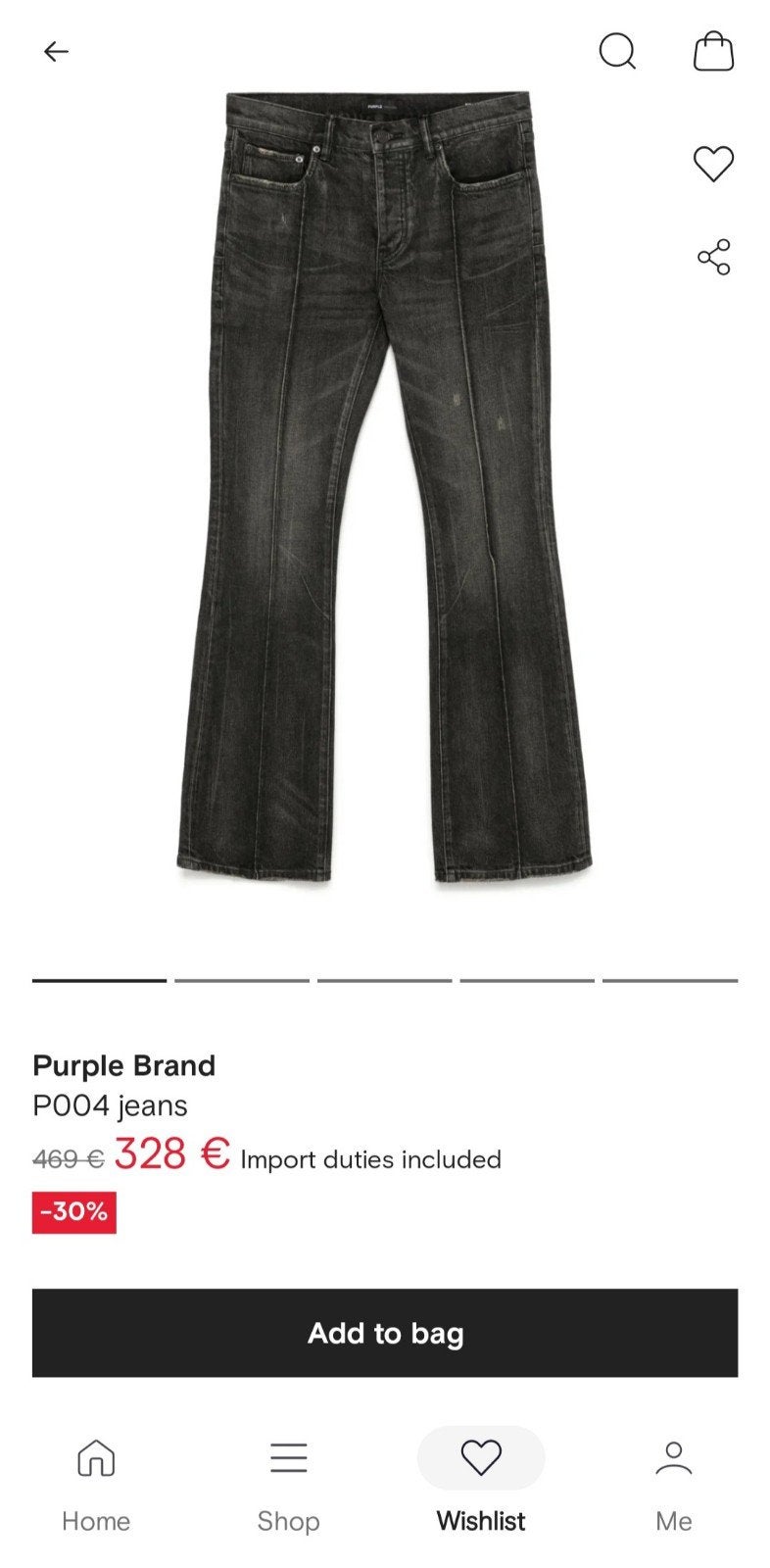 PURPLE BRAND P004 Bootcut Flare Jeans, Ophalen of Verzenden, Zo goed als nieuw, W30 - W32 (confectie 38/40), Purple Brand