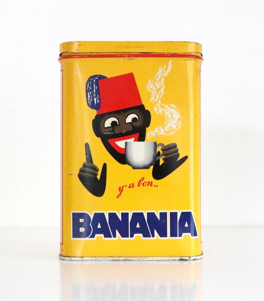 vintage metalen Banania bewaarblik, Collections, Enlèvement ou Envoi, Utilisé