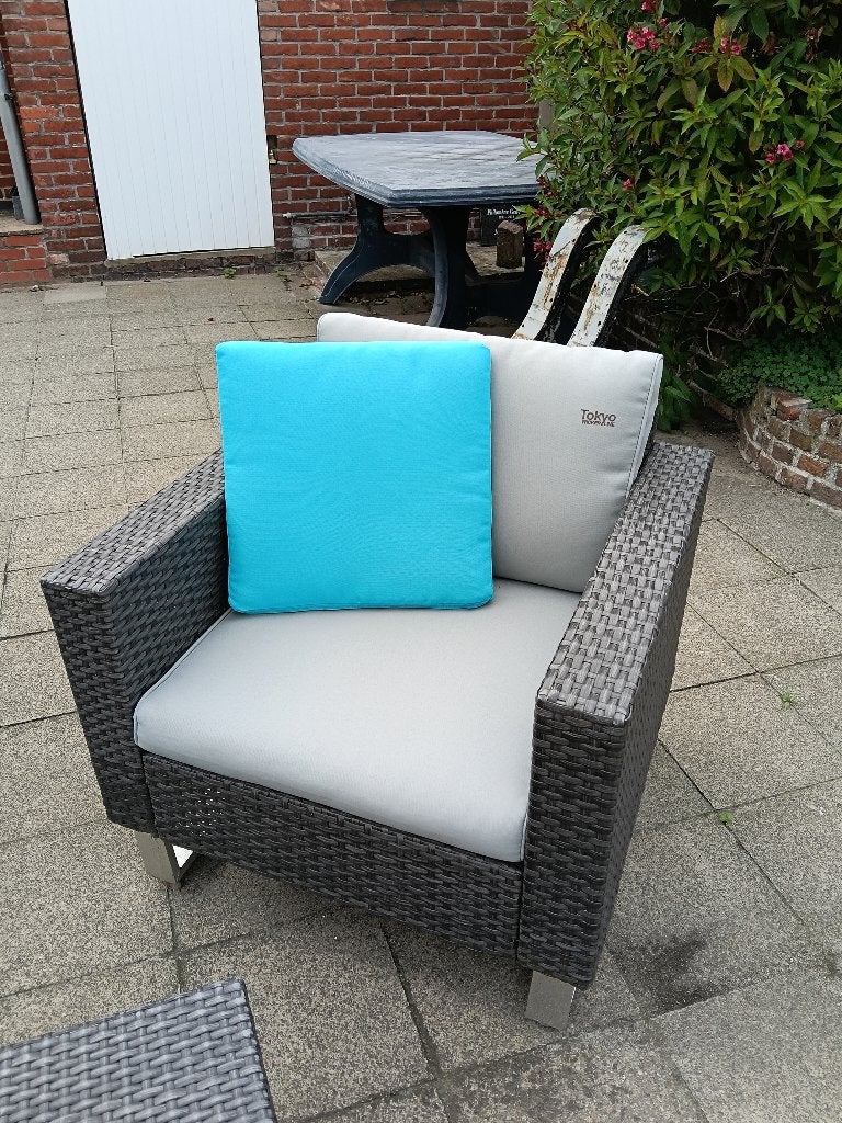 Tuinset, Tuin en Terras, Ophalen, 4 zitplaatsen, Kunststof, Gebruikt